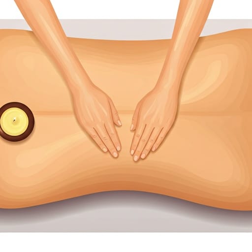 Massage relaxant du dos aux huiles chaudes